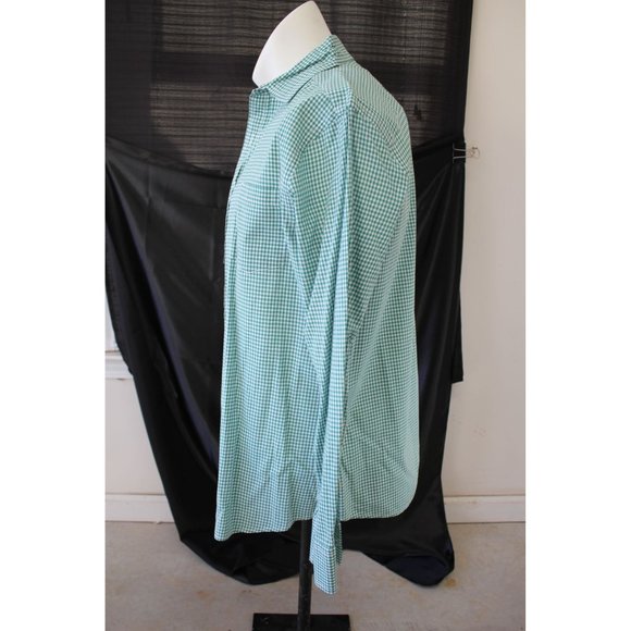 Sonoma/ Polo long sleeved/(Size M)/Green and White Gingham - Picture 5 of 11